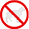 Animaux non acceptés Animaux non acceptés