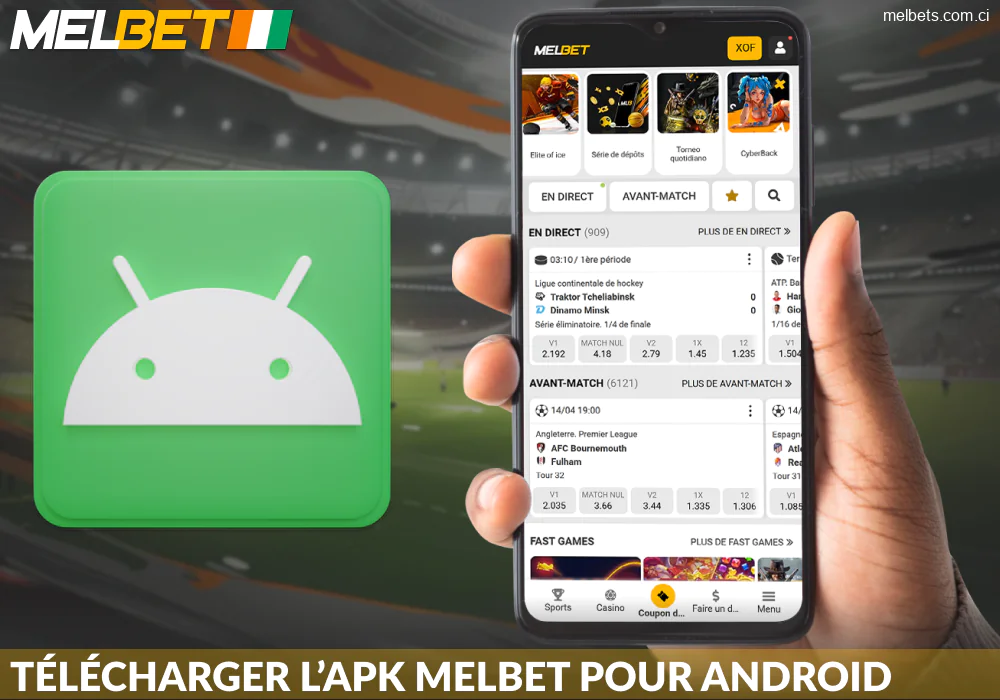 Application mobile Melbet Côte d'Ivoire pour Android