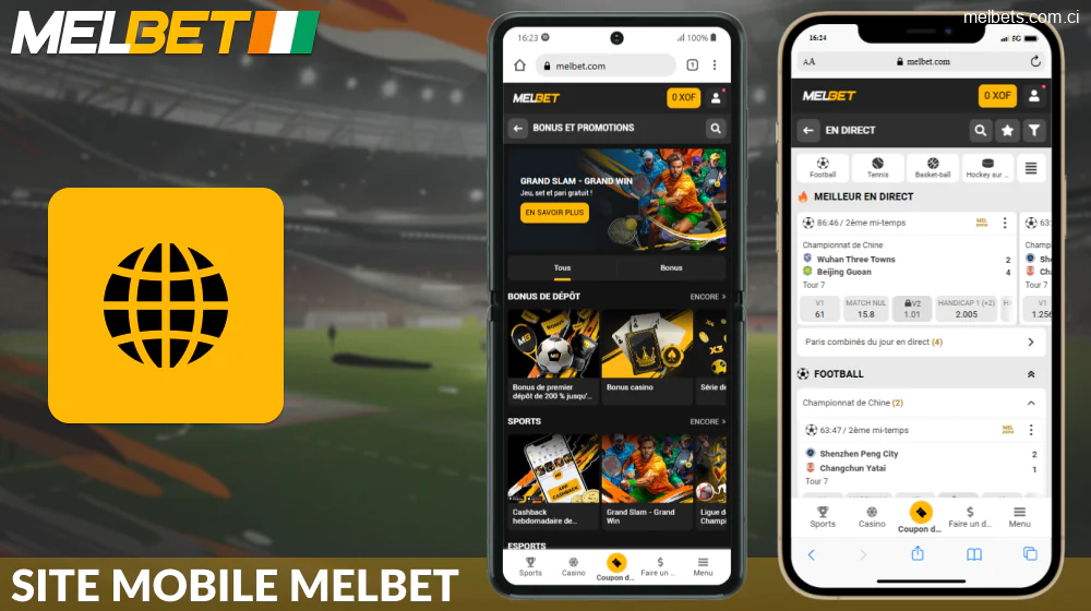 Site mobile Melbet pour les joueurs ivoiriens