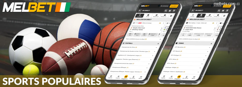 Catégories sportives sur Melbet Côte d'Ivoire