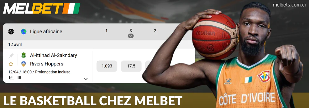 Paris sur le basketball avec Melbet Côte d'Ivoire