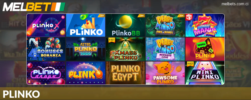 Jouer à Plinko sur Melbet CI